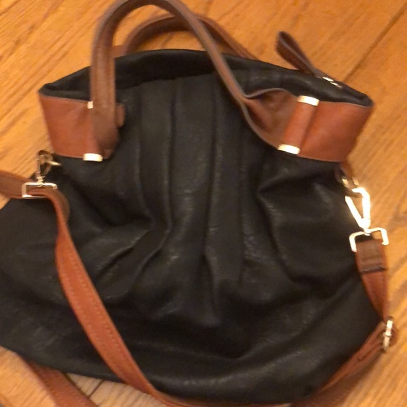 Crossbody Double Strap Leather Handbag - Picture 3 of 4